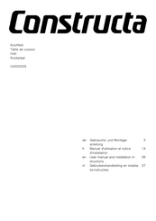 CONSTRUCTA CA333235 User Manual And Installation Instructions