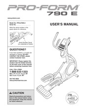ICON IP PRO-FORM 790 E User Manual