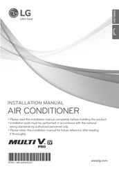 LG MULTI V IV PRO ARUN360LLH4 Installation Manual
