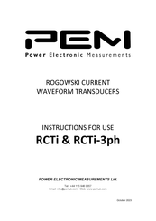 PEM RCTi Instructions For Use Manual