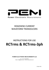 PEM RCTrms-3ph Instructions For Use Manual