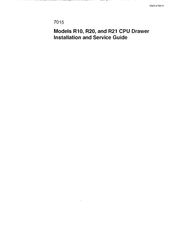 IBM 7015 R10 Installation And Service Manual