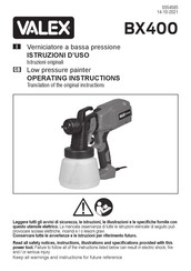 Valex BX400 Operating Instructions Manual