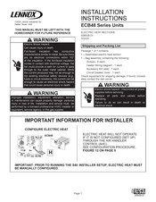 Lennox ECB48-25CB 3 Ph Installation Instructions Manual