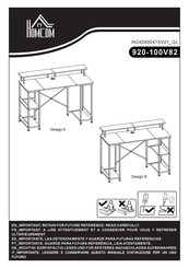 HOMCOM 920-100V82 Assembly Instructions Manual