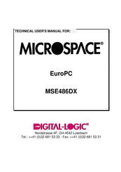 DIGITAL-LOGIC MICROSPACE EuroPC MSE486DX Technical  User's Manual