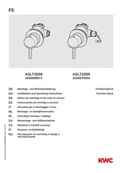 KWC 2030070004 Installation And Operating Instructions Manual