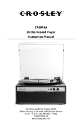 Crosley CR6048A Instruction Manual