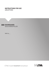 ETNA VWV144 Series Instructions For Use Manual