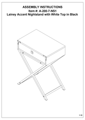 Elements Lainey A-200-7-NS1 Assembly Instructions Manual