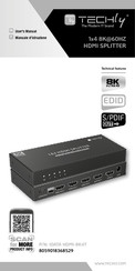 Techly IDATA HDMI-8K4T User Manual