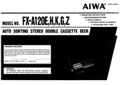 Aiwa FX-A120E Operating Instructions Manual