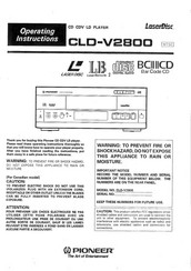 Pioneer CLD-V2800 Operating Instructions Manual