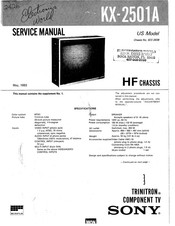 Sony TRINITRON KX-2501A Service Manual