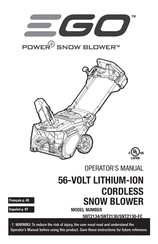 Ego Power+ SNT2130 Operator's Manual
