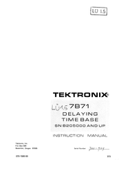 Tektronix 7B71 Instruction Manual