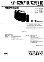 Sony TRINITRON RM-816 Service Manual