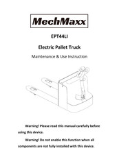 MechMaxx EPT44LI Use & Maintenance Instruction