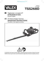 Valex TSS268D Operating Instructions Manual