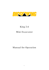 DIGGERKING King 2.6 Manual For Operation