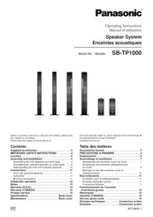 Panasonic SB-FS1000 Operating Instructions Manual