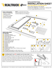 REALTRUCK BAKFLIP INTERNATIONAL Installation Sheet