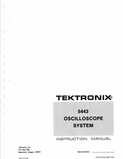 Tektronix 5443 Instruction Manual