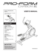 iFIT PRO-FORM CARBONE EL User Manual