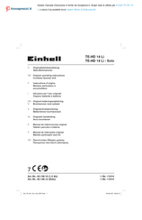 EINHELL TE-HD 18 Li-Solo Original Operating Instructions