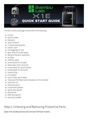 Bambu Lab X1E Quick Start Manual