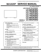 Sharp Aquos LC-80UE30U Service Manual