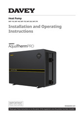 Davey AquaThermPRO DAT 170 Installation And Operating Instructions Manual