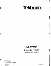 Tektronix 4953 Instruction Manual