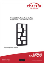 Coaster 800264ii Assembly Instructions Manual