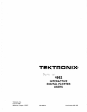 Tektronix 4662 Manual
