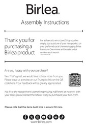 Birlea Ezra Assembly Instructions Manual