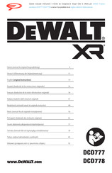 DeWalt XR DCD777 Original Instructions Manual