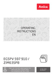 Amica EGSPV 597 910 Operating Instructions Manual