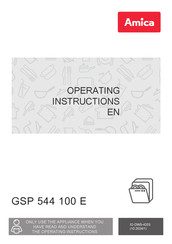 Amica GSP 544 100 E Operating Instructions Manual