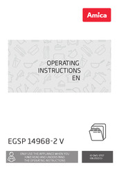 Amica EGSP 14968-2 V Operating Instructions Manual