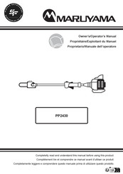 Maruyama PP2430 Owner's/Operator's Manual