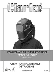 Clarke PAPR2 Operation & Maintenance Instructions Manual
