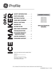 GE Profile XPIO43 Series Owner's Manual