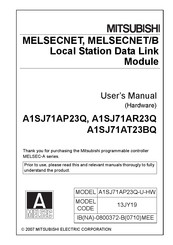 Mitsubishi Electric MELSECNET A1SJ71LR21 User Manual