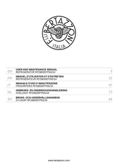 Bertazzoni RFD90S5FPNS/24 User And Maintenance Manual