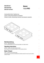 Salvis VP607720 Operating Instructions Manual