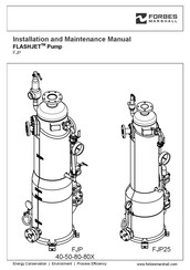 Forbes Marshall FLASHJET FJP 40 Installation And Maintenance Manual