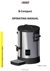 BRAVILOR BONAMAT B-Compact MB-001 Operating Manual