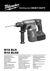 Milwaukee M18BLH0 Original Instructions Manual