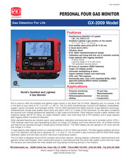 Rki Instruments GX-2009 Quick Reference Manual
